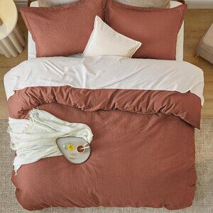 Bedsure Cotton Duvet Cover Queen 3 Pieces, 90"x90"